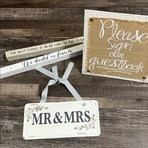 Rustic Wedding Guestbook Sign and Word Blocks Wedding Decor